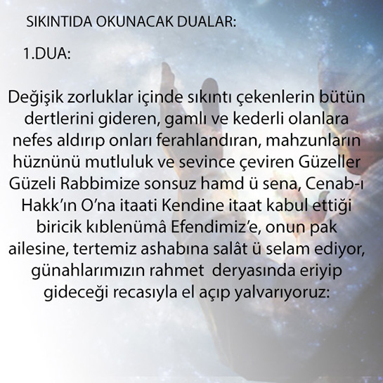 Sıkıntıda Okunacak Dualar Okunuşu ve Anlamı
