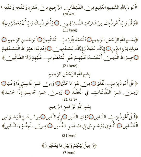 Vesvese Duası Okunuşu ve Anlamı